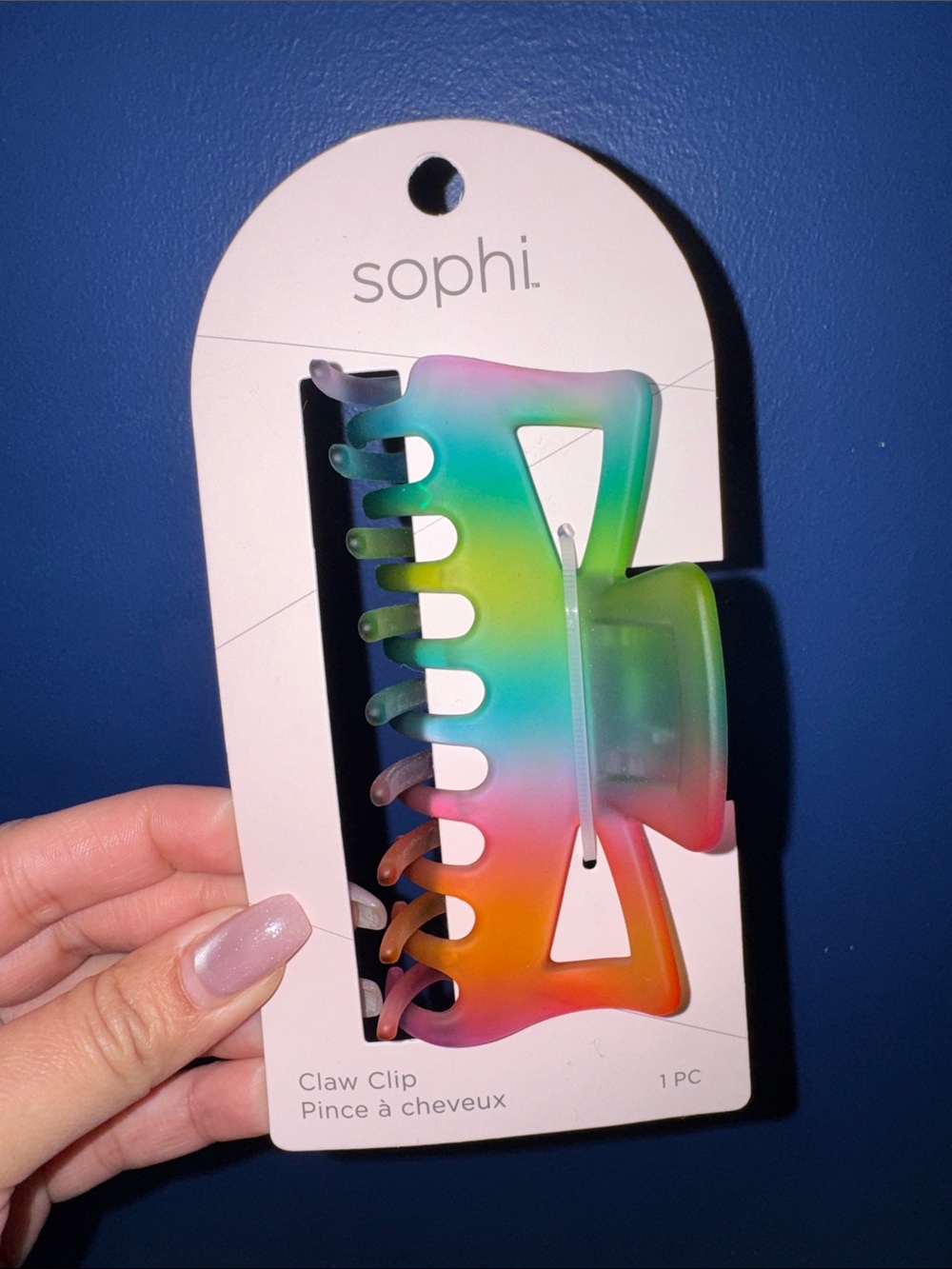 Rainbow Frosted Hair Claw Clip 🌈✨ NWT - Picture 2 of 6